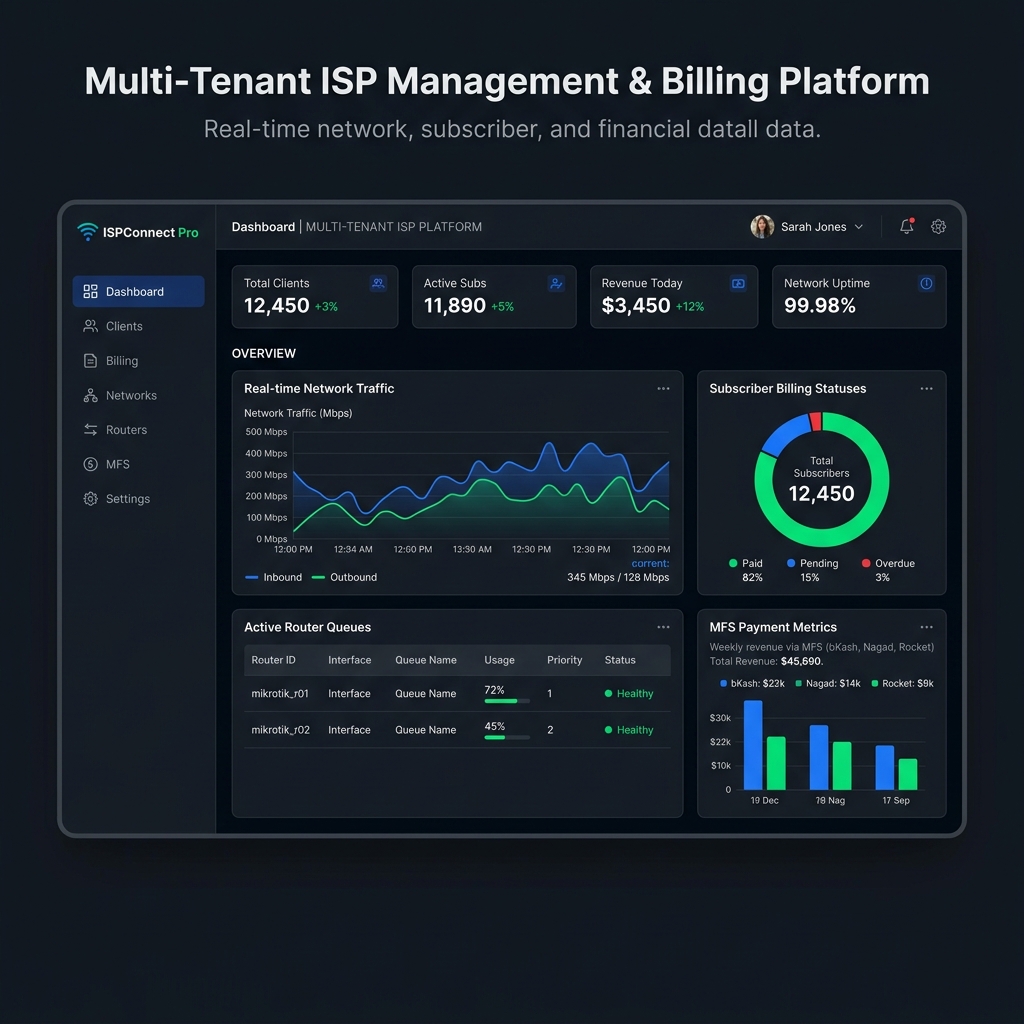 Multi-Tenant ISP Management & Billing Platform